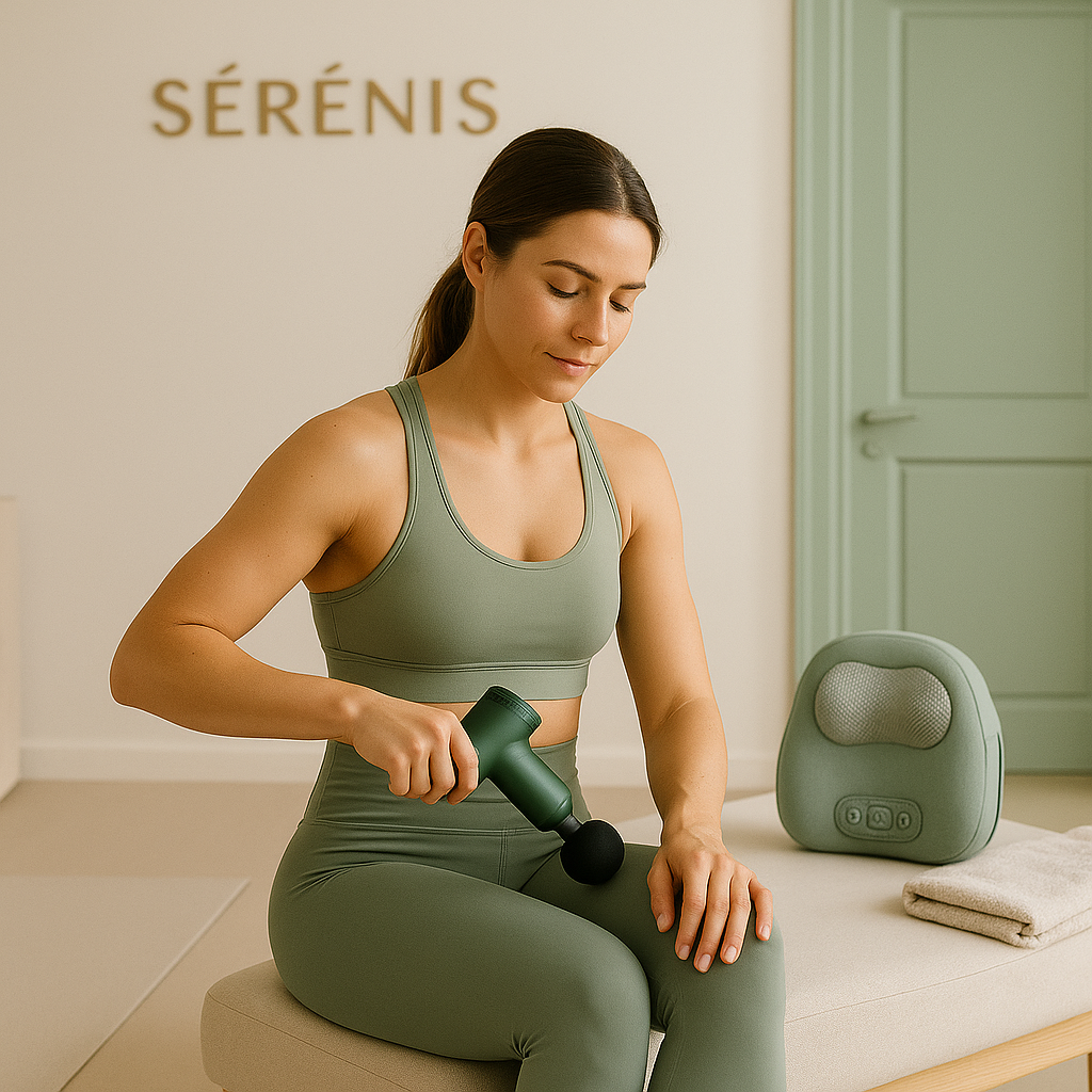 Mini Masseur Percussif Sérénis PulseGun | Massage Profond & Récupération Musculaire -Soulagement Instantané