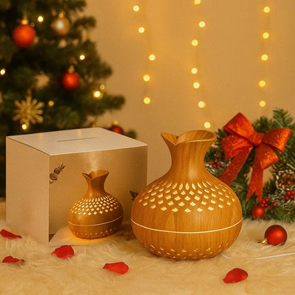 Sérénis WoodMist -Diffuseur d’Huiles Essentielles & Humidificateur Ultrasonique : Respirez un air pur et retrouvez un bien-être immédiat