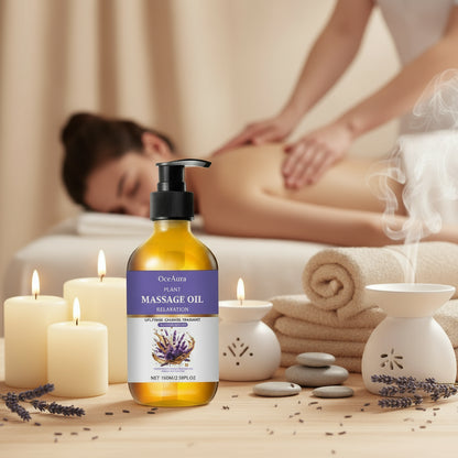 Sérénis Lavande Spa – Huile de Massage Relaxante & Hydratante à la Lavande Naturelle