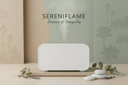 SereniFlame — Diffuseur à Flamme Colorée & Brume Aromatique