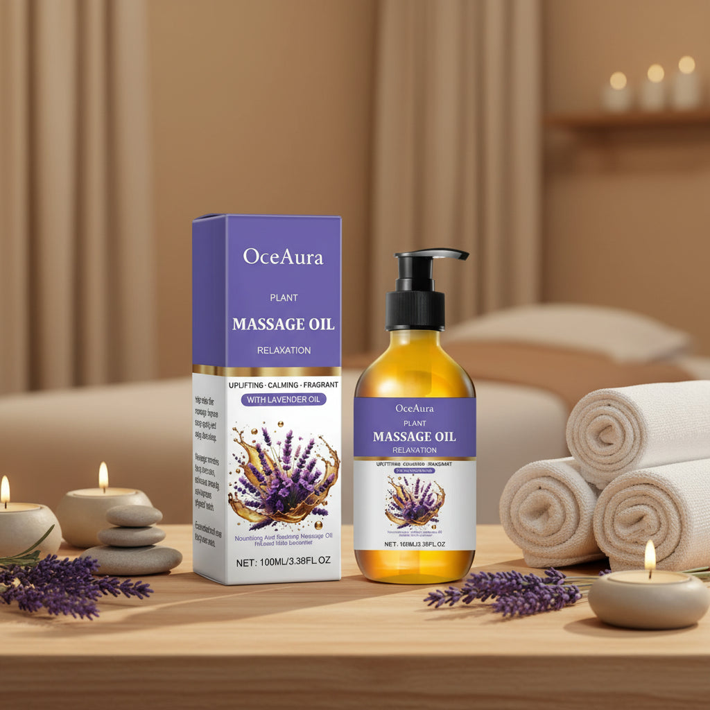 Sérénis Lavande Spa – Huile de Massage Relaxante & Hydratante à la Lavande Naturelle