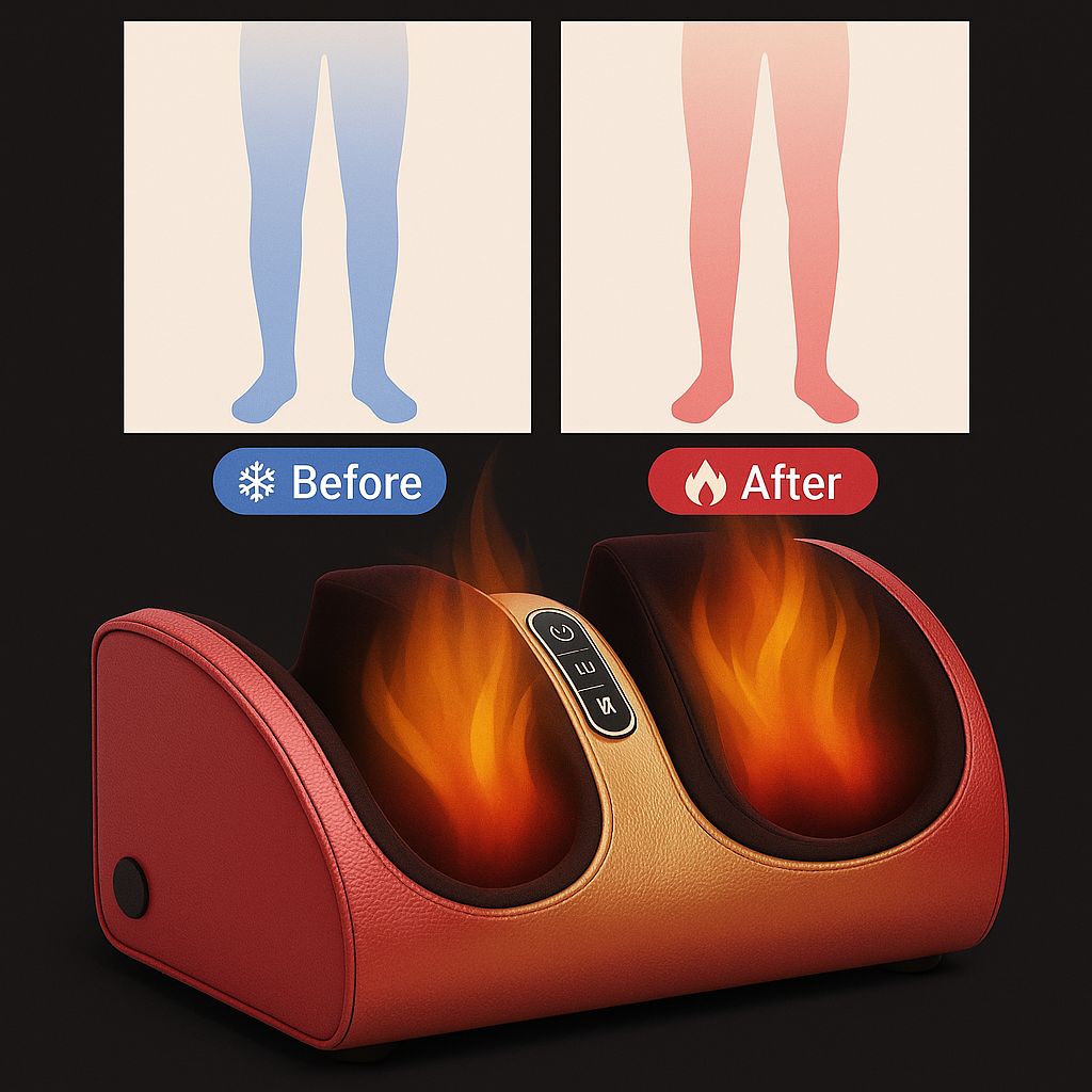 Sérénis Relaxation Pieds Chauffant — Masseur de Pieds Shiatsu Électrique