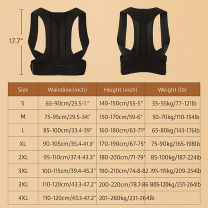 Ceinture Correctrice de Posture Dos & Épaules Sérénis – Soutien Lombaire Réglable pour Hommes & Femmes