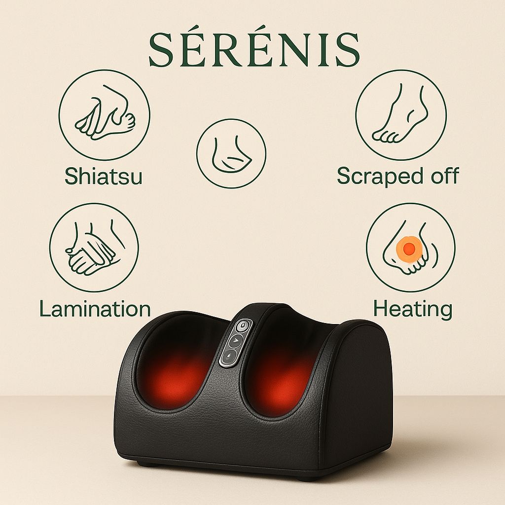 Sérénis Relaxation Pieds Chauffant — Masseur de Pieds Shiatsu Électrique